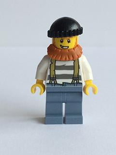 LEGO Minifigure-Swamp Police - Crook Male with Black Knit Cap and Dark Orange Beard-Town / City / Police-CTY513-Creative Brick Builders